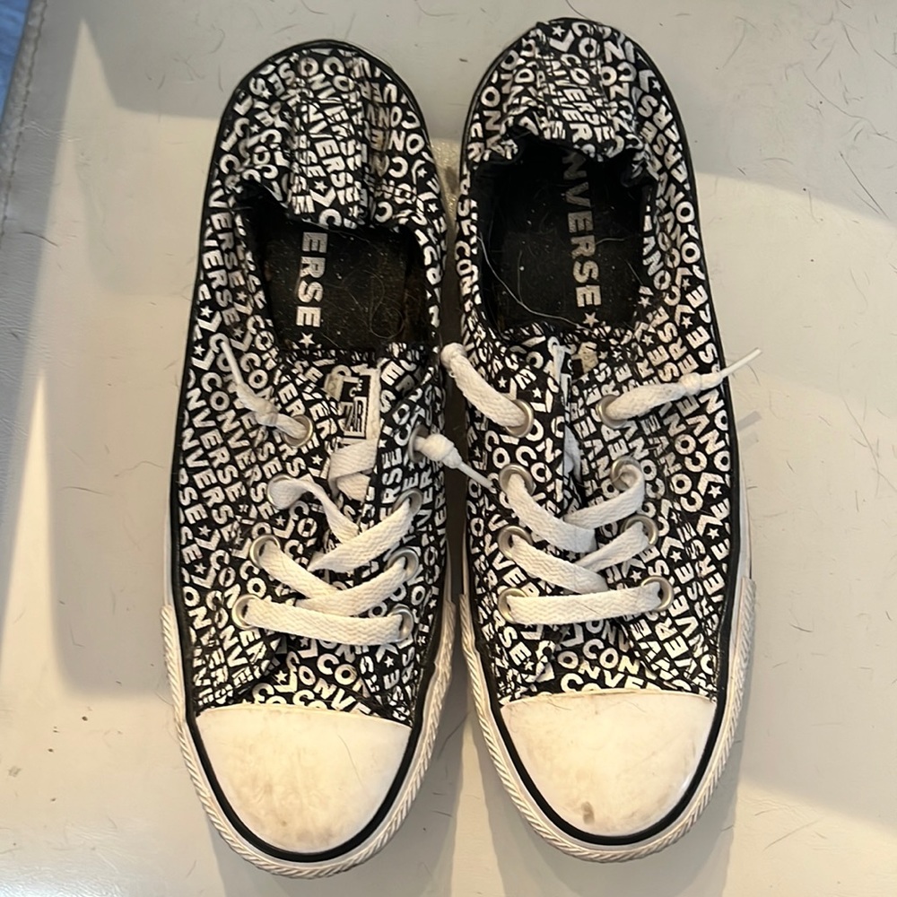 Slop on black & white logo Converse All Stars